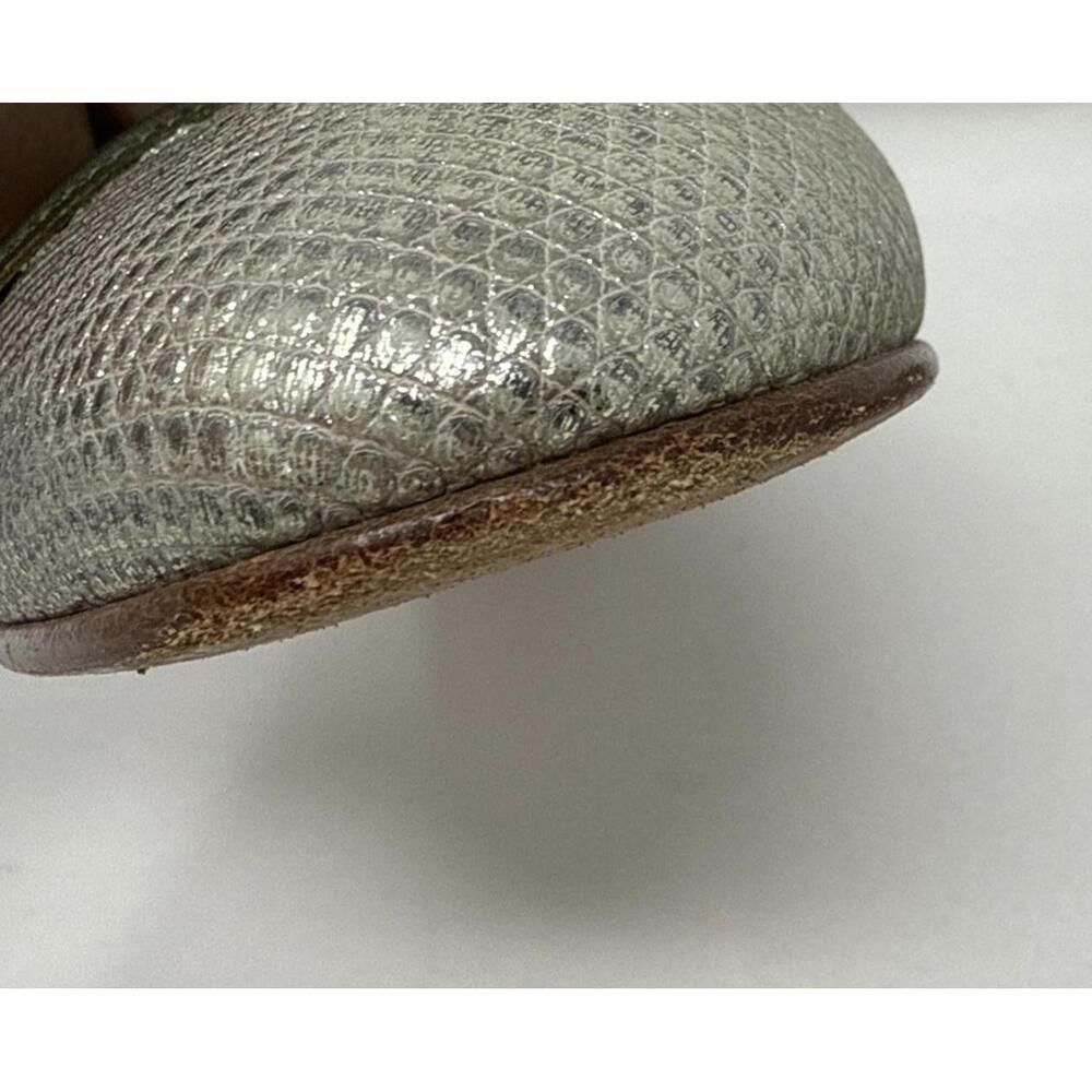 Authentic Chanel Snake Skin  CC Logo Ballerina Flats Size 38.5 - Picture 10 of 16